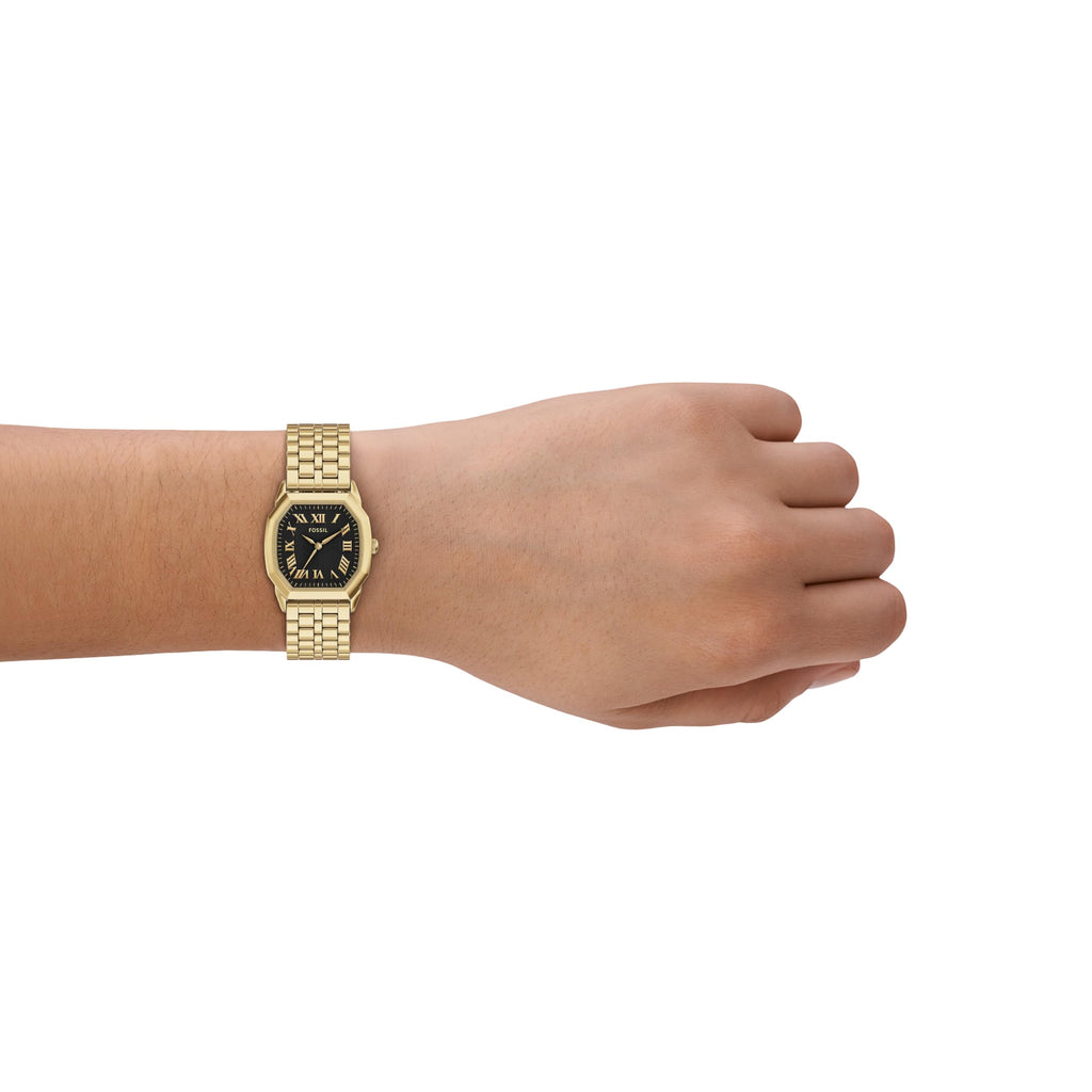 Fossil Women's Harlow Three-Hand Gold-Tone Stainless Steel Watch (Model: ES5433)