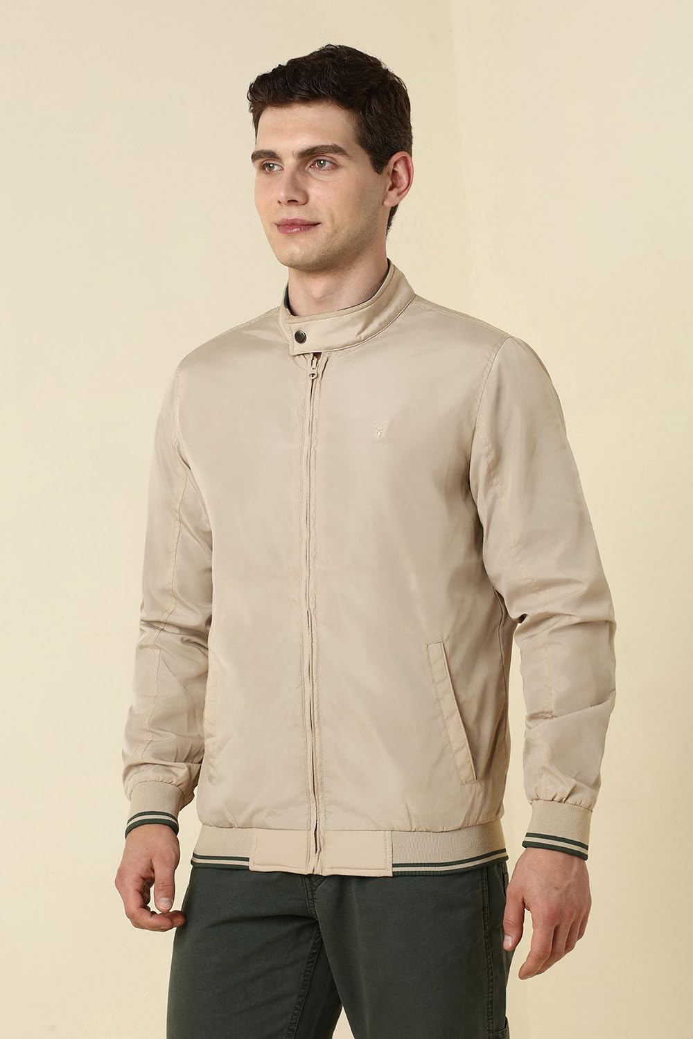 Allen Solly Men ASJKOBOP519952Jacket, Light Beige, Medium