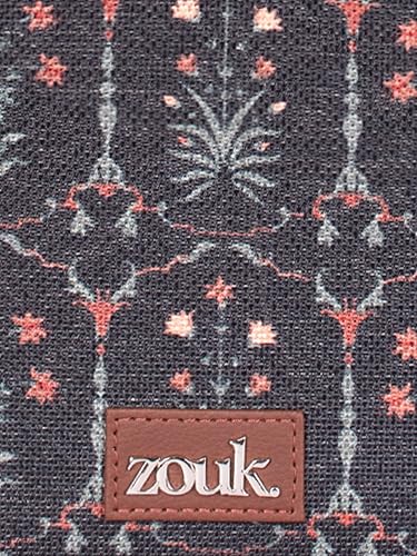 ZOUK Women's Konkona City Satchel Bag - | Jute | Vegan Leather Handcrafted With Detachable Sling Strap, Taj Guldasta, L