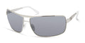 GUESS Men's GUA00004 Wrapped Navigator Pilot Sunglasses, Shiny Light nickeltin, 68mm
