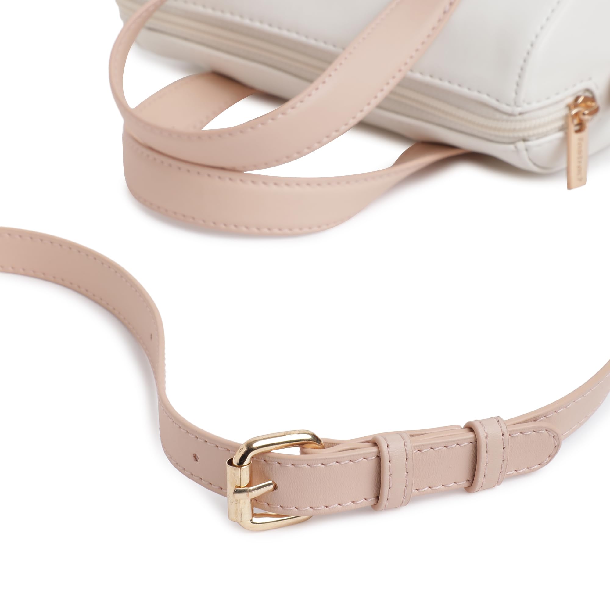 Fastrack Spacious Sling Bag for Girls | Stylish Crossbody Bag for Girls, Ladies, Women | Minimalistic Bag Made of Faux Leather (Powder Pink), Powder Pink