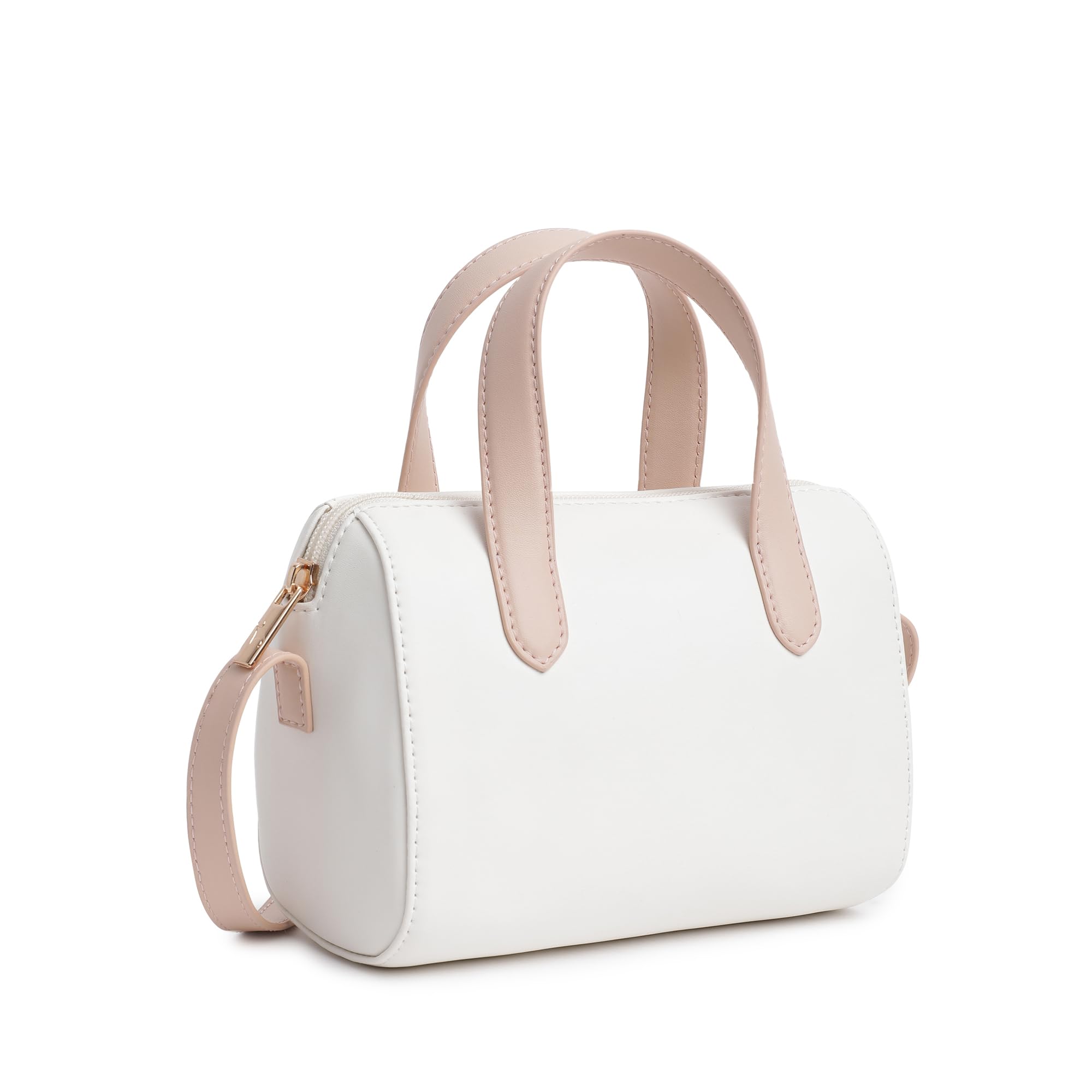 Fastrack Spacious Sling Bag for Girls | Stylish Crossbody Bag for Girls, Ladies, Women | Minimalistic Bag Made of Faux Leather (Powder Pink), Powder Pink