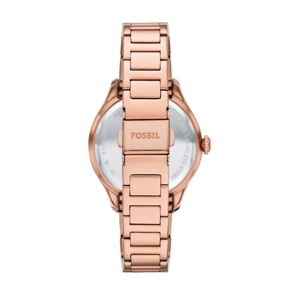 Fossil Women's Gilmore Three-Hand Rose Gold-Tone Stainless Steel Watch (Model: ES5420)