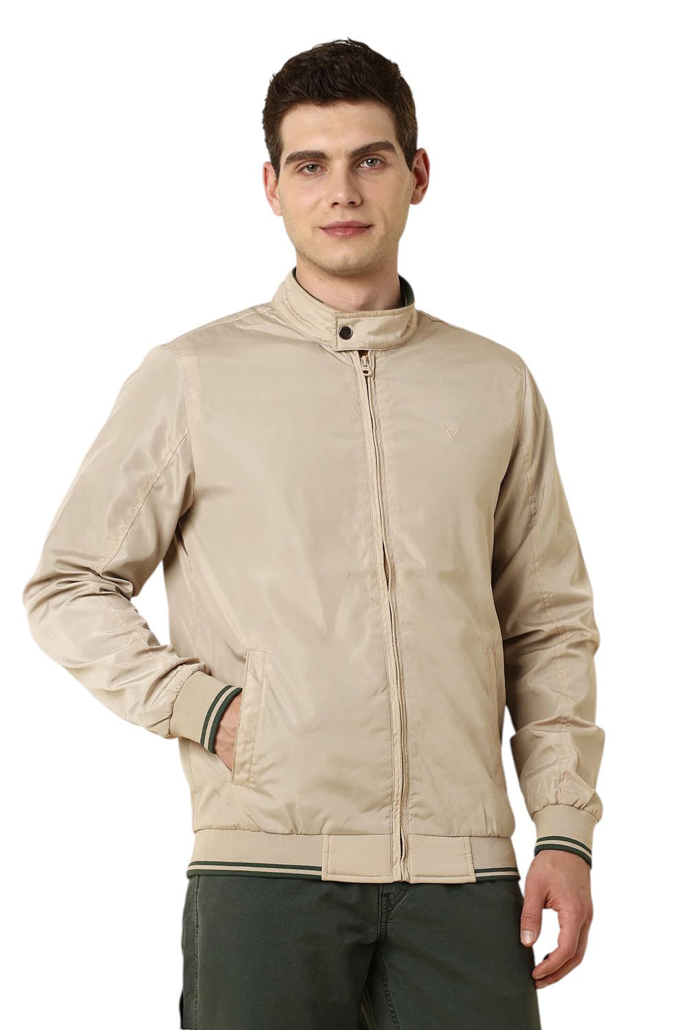 Allen Solly Men ASJKOBOP519952Jacket, Light Beige, Medium