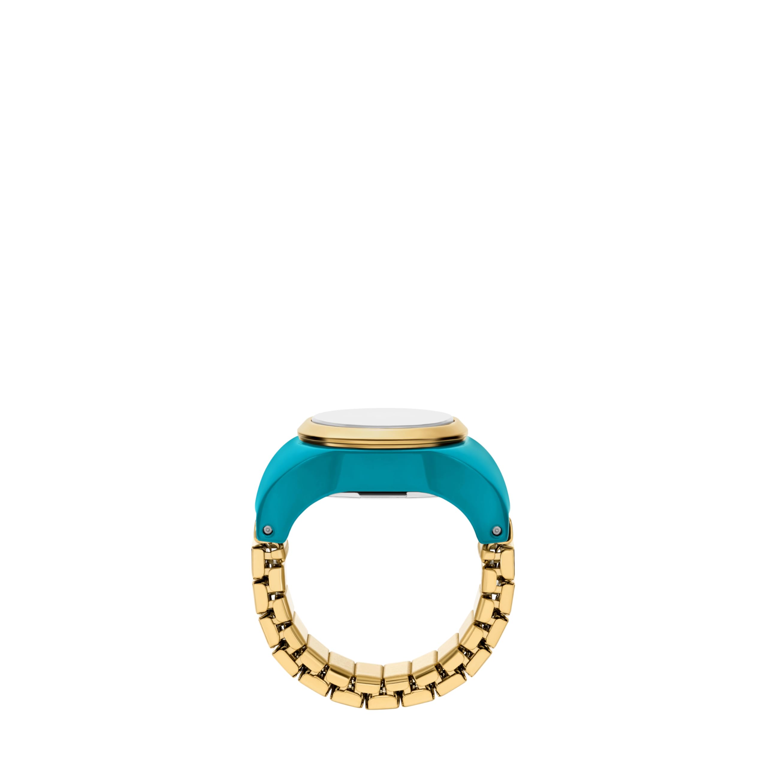 Fossil Women's Two-Hand Blue Stainless Steel Watch Ring, ES5415