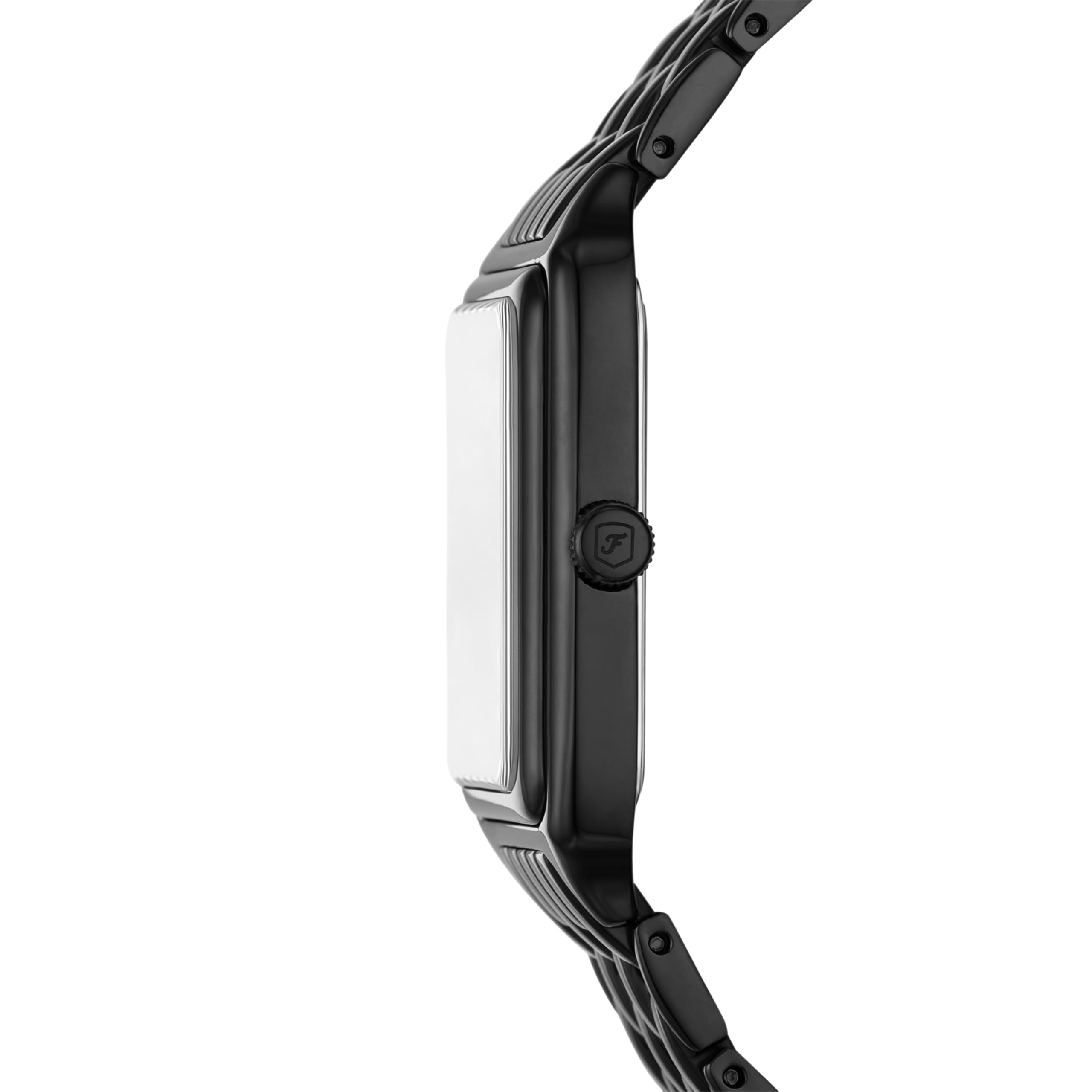 Fossil Women's Raquel Three-Hand Date Black Stainless Steel Bracelet Watch (Model: ES5340)