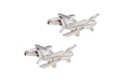 Knighthood Executive Aviation Piper Plane Cufflinks for Men Silver Shirt Cuff Links Business, Wedding Gifts with Gift Box