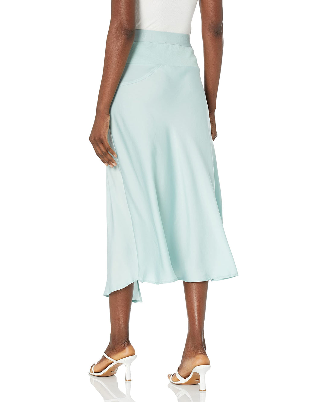 GUESS Women's Altea Midi Slip Skirt, Ice Aqua, X-Small