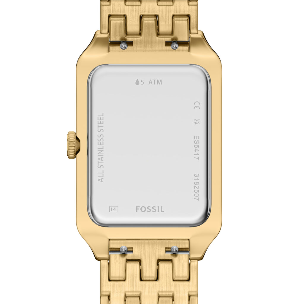 Fossil Women's Raquel Three-Hand Date Gold-Tone Stainless Steel Watch (Model: ES5417)