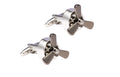 Knighthood Aeroplane Propeller Cufflinks for Men Silver & Gun Metal Shirt Cuff Links Business, Wedding Gifts with Gift Box