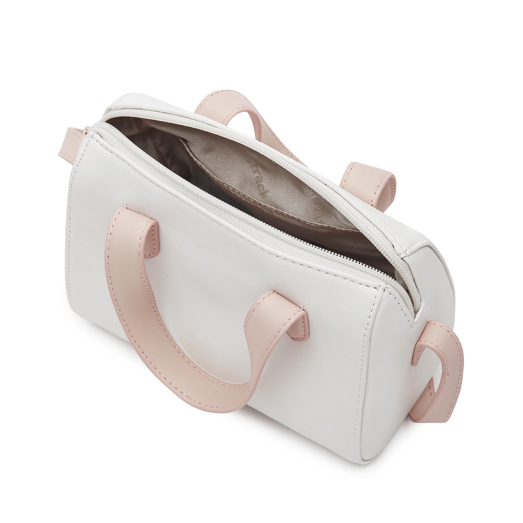 Fastrack Spacious Sling Bag for Girls | Stylish Crossbody Bag for Girls, Ladies, Women | Minimalistic Bag Made of Faux Leather (Powder Pink), Powder Pink