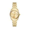 Fossil Women's Scarlette Mini Quartz Stainless Steel Three-Hand Watch, Color: Gold/Gold (Model: ES5338)