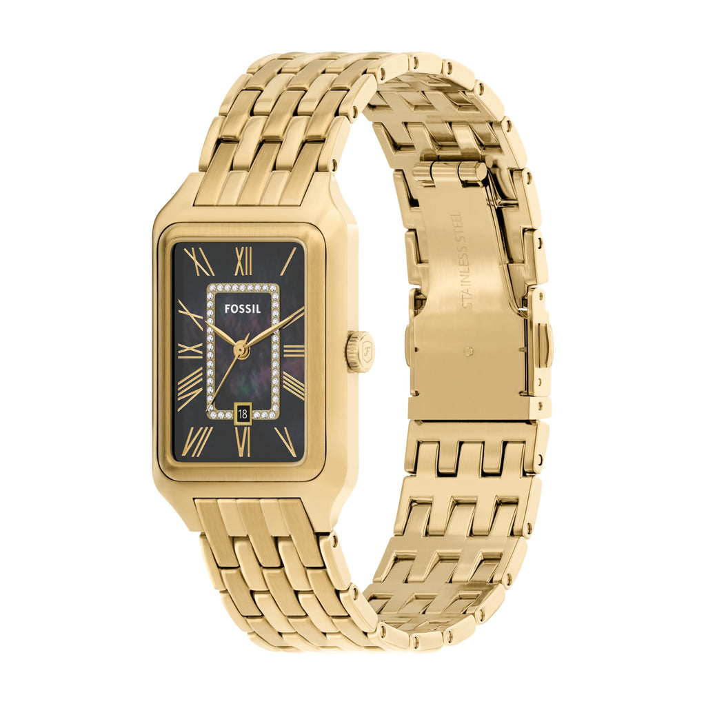 Fossil Women's Raquel Three-Hand Date Gold-Tone Stainless Steel Watch (Model: ES5417)