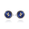 MIAMI Jewellery Cuff Links Cufflinks Set for Mens Boys Man Boy Formal Shirts Cufflinks for Men Blue Horse Valentine Gifts - Cufflink-M9103, Medium, Mother of Pearl, diamond