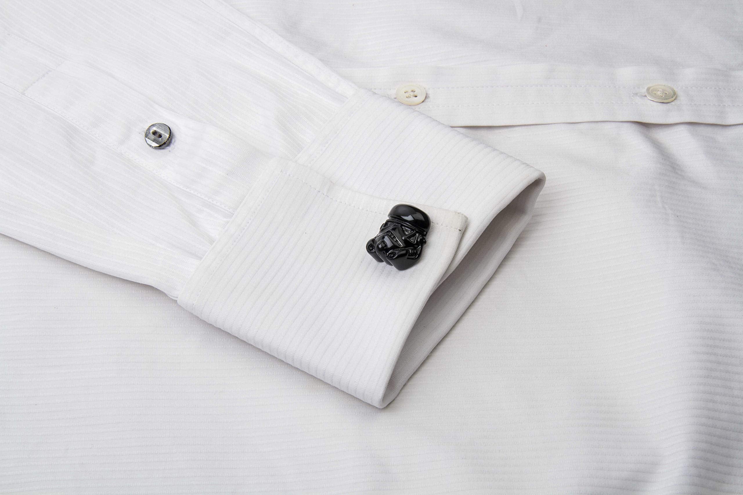Knighthood Mask Cufflinks for Men Black Shirt Cuff Links Business, Wedding Gifts with Gift Box