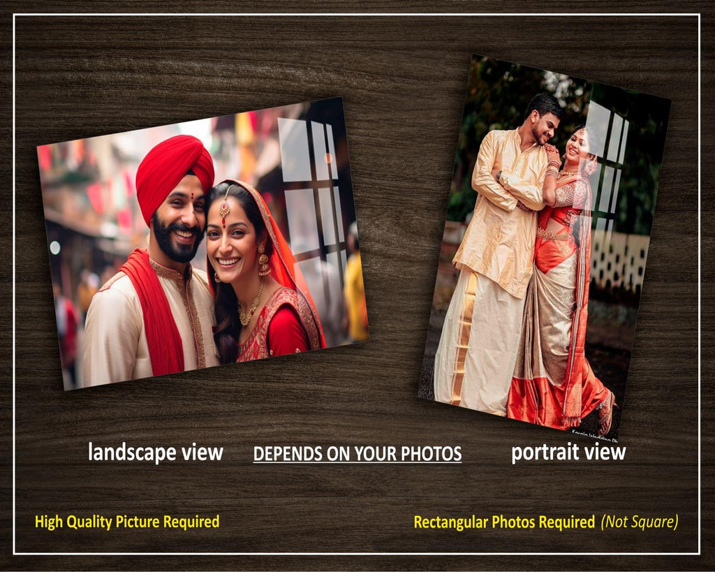 SP Graphics Customized Acrylic Portrait Photo Frames And Personalized Photo Frames With Photo Upload Personalized Birthday Gifts Wall Decor Decoration living Room(Acrylic Photo Frames)