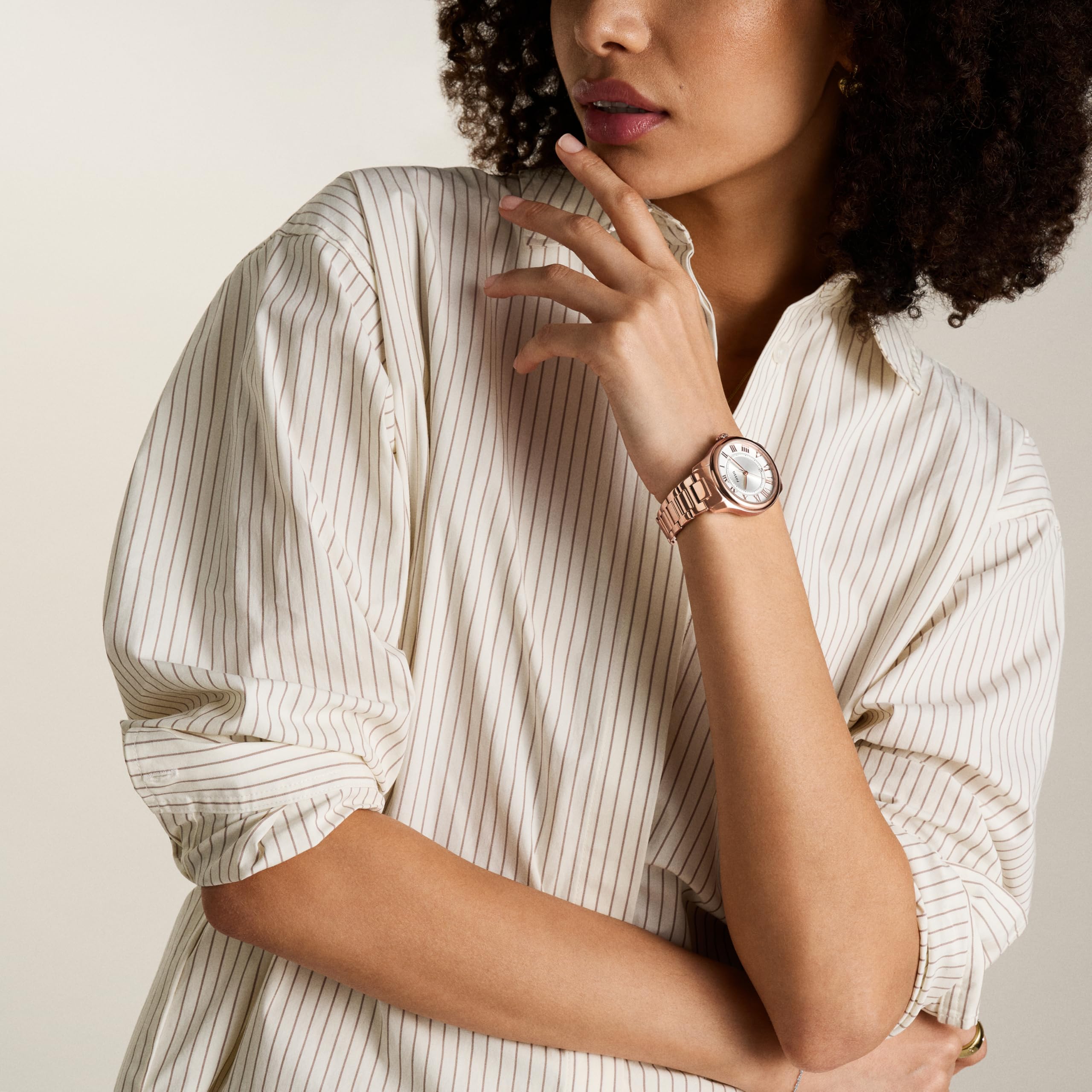 Fossil Women's Gilmore Three-Hand Rose Gold-Tone Stainless Steel Watch (Model: ES5420)